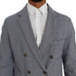 Master Coat Elegant Double-Breasted Blue Blazer