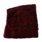 Dolce & Gabbana Luxurious Bordeaux Fur Hooded Scarf Wrap