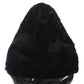 Dolce & Gabbana Chic Black Weasel Fur Hooded Scarf Wrap