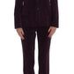 BENCIVENGA Elegant Purple Wool Blend Three Piece Suit Set