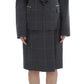 BENCIVENGA Elegant Gray Checkered Sheath Suit Set