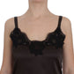 Dolce & Gabbana Elegant Lace-Trimmed Silk Lingerie Top