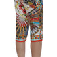 Dolce & Gabbana Multicolor Majolica Silk Capri Pants