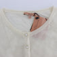 Ermanno Scervino Elegant White Crop Cardigan Sweater