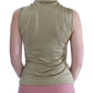 Exte Glamorous Gold Turtleneck Vest Top