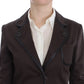 Exte Chic Brown Cotton-Elastane Suit Set