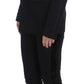 Exte Elegant Three-Piece Black Pants Suit