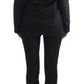 Exte Elegant Three-Piece Black Pants Suit