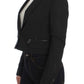 Exte Elegant Gray Gold-Buttoned Blazer Jacket