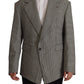 Dolce & Gabbana Elegant Gray Checkered Wool Blazer