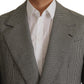 Dolce & Gabbana Elegant Gray Checkered Wool Blazer