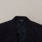 Dolce & Gabbana Elegant Single Breasted Wool Silk Blazer