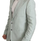 Dolce & Gabbana Elegant Mint Green Silk-Cashmere Blazer