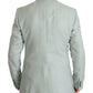 Dolce & Gabbana Elegant Mint Green Silk-Cashmere Blazer