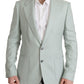 Dolce & Gabbana Elegant Mint Green Silk-Cashmere Blazer