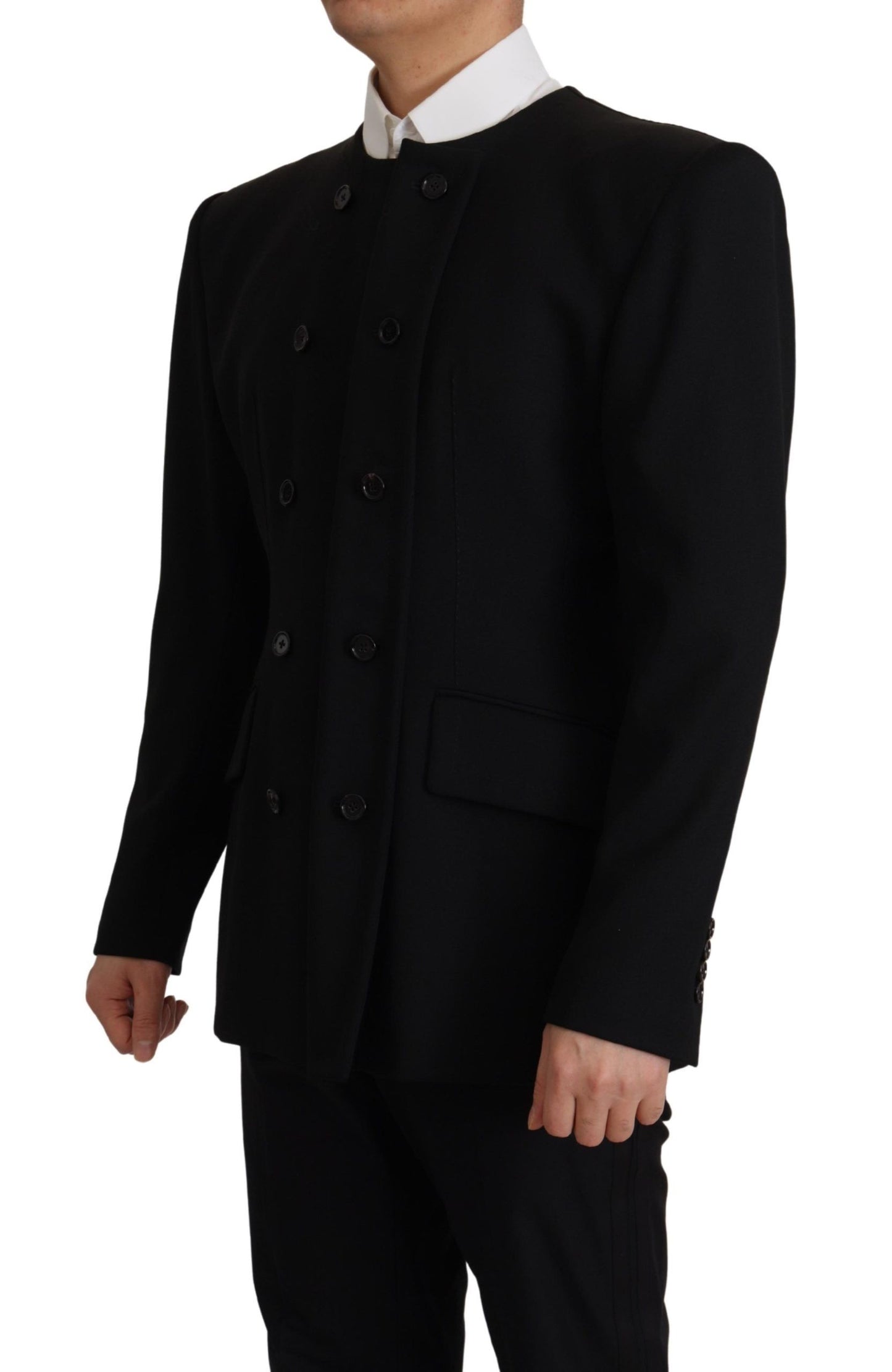 Dolce & Gabbana Elegant Slim Fit Double Breasted Wool Blazer