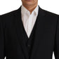 Dolce & Gabbana Elegant Black Martini Blazer and Vest Ensemble