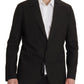 Dolce & Gabbana Elegant Black Cotton-Wool Blend Blazer Jacket