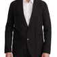 Dolce & Gabbana Elegant Black Cotton-Wool Blend Blazer Jacket