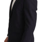 Dolce & Gabbana Elegant Navy Wool Blend Slim Blazer