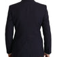 Dolce & Gabbana Elegant Navy Wool Blend Slim Blazer