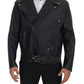 Dolce & Gabbana Elegant Black Leather Biker Jacket