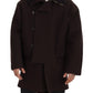 Dolce & Gabbana Elegant Dark Brown Shearling Coat Jacket