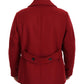 Dolce & Gabbana Elegant Red Double Breasted Wool Jacket