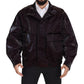 Dolce & Gabbana Elegant Bordeaux Collared Jacket