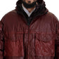 Dolce & Gabbana Elegant Bordeaux Full Zip Hooded Jacket