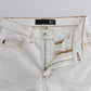 Cavalli Chic White Slim Fit Denim