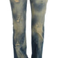 Cavalli Elegant Slim Bootcut Blue Jeans