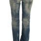 Cavalli Elegant Slim Bootcut Blue Jeans