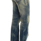 Cavalli Elegant Slim Bootcut Blue Jeans