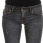 Cavalli Slim Fit Green Diamond Blue Wash Jeans