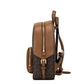 Michael Kors Jaycee mini XS Brown Signature PVC Zip Pocket Shoulder Backpack Bag