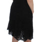 Dolce & Gabbana Elegant Black Floral Lace Knee-Length Dress