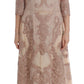 Dolce & Gabbana Elegant Pink Lace Embroidered Shift Dress