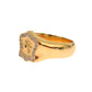 Nialaya Elegant Men's Gold Plated Silver Ring