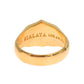 Nialaya Elegant Men's Gold Plated Silver Ring