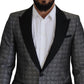 Dolce & Gabbana Elegant Silver Patterned Slim Fit Suit