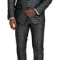 Dolce & Gabbana Elegant Silver Patterned Slim Fit Suit