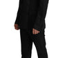 Dolce & Gabbana Elegant Black Striped Slim Fit Two-Piece Suit