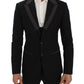 Dolce & Gabbana Elegant Slim Fit Black Wool Blazer