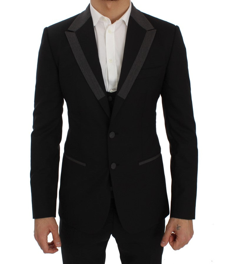 Dolce & Gabbana Elegant Slim Fit Black Wool Blazer