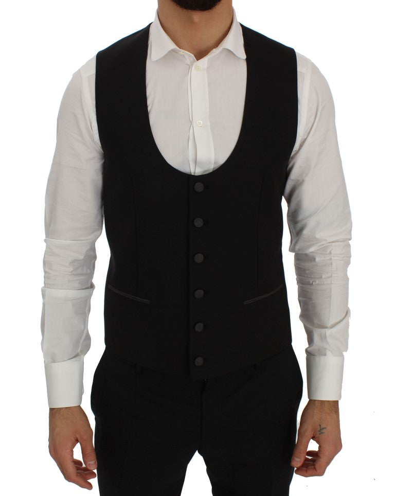 Dolce & Gabbana Elegant Slim Fit Black Wool Blazer