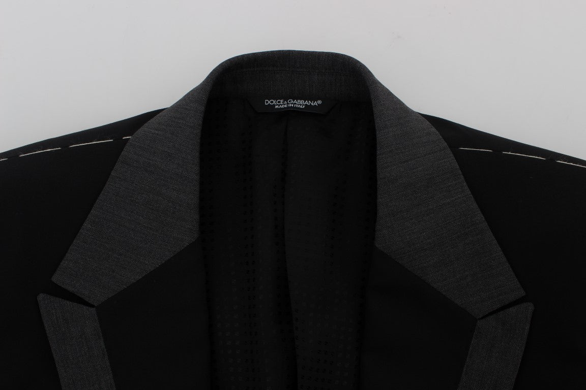 Dolce & Gabbana Elegant Slim Fit Black Wool Blazer