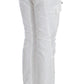 Ermanno Scervino Chic White Nylon Cargo Pants by Italian Designer