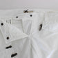 Ermanno Scervino Chic White Nylon Cargo Pants by Italian Designer