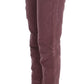 Ermanno Scervino Chic Bordeaux Capri Cropped Cargo Pants